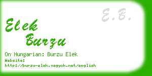 elek burzu business card